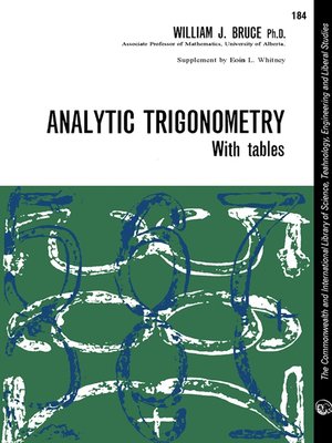 cover image of Analytic Trigonometry